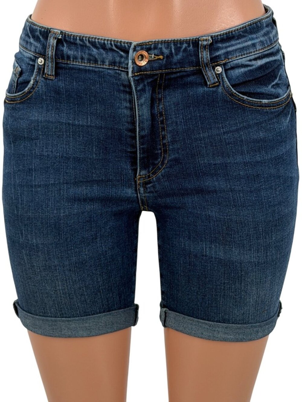 Armani Super Skinny Lift-Up Dark Wash Jean Shorts 29 | Y2K Indie Sleaze Grunge